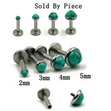 Нержавеющая сталь опал Лабрет Монро губы бар кольцо серьги внутренней резьбой 16 г хряща пирсинг ювелирные изделия для тела