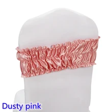 Пыльная розовая лента для свадебного стула, пояс со складками, спандекс, пояс для стульев, подходит для всех стульев для свадьбы, банкета, вечерние украшения