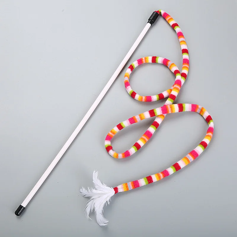 

1PC New Kitten Cat Pet Toy Chaser Stick Rainbow Streamer Interactive Play Fun Toys cat toys Small pet supplies cat pet supplies