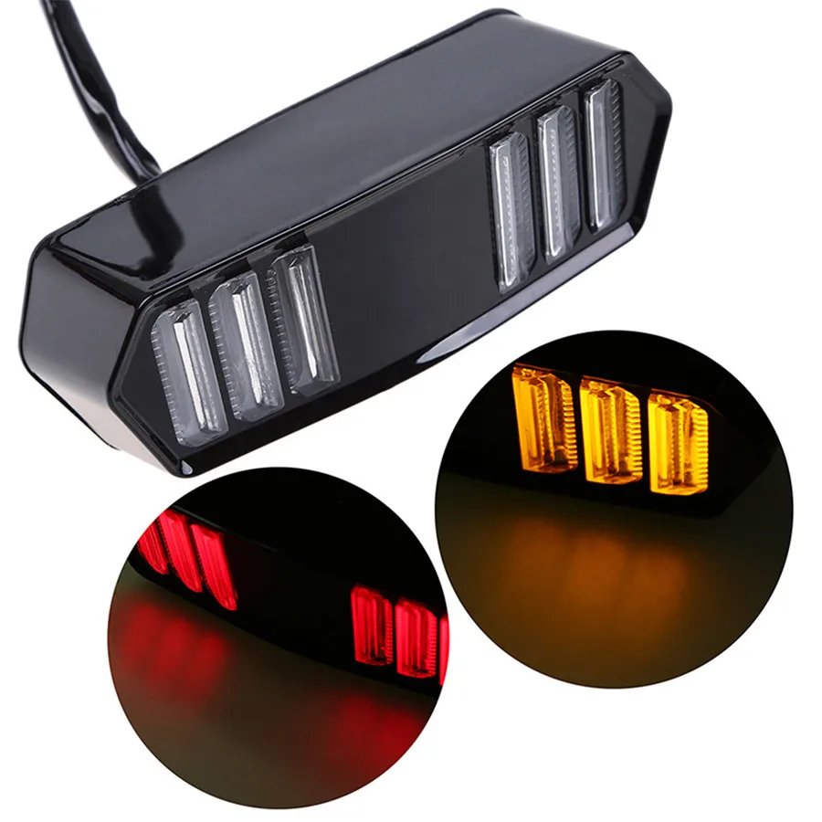 Motorcycle Led Turn Signal Tail Light Brake Stop Running