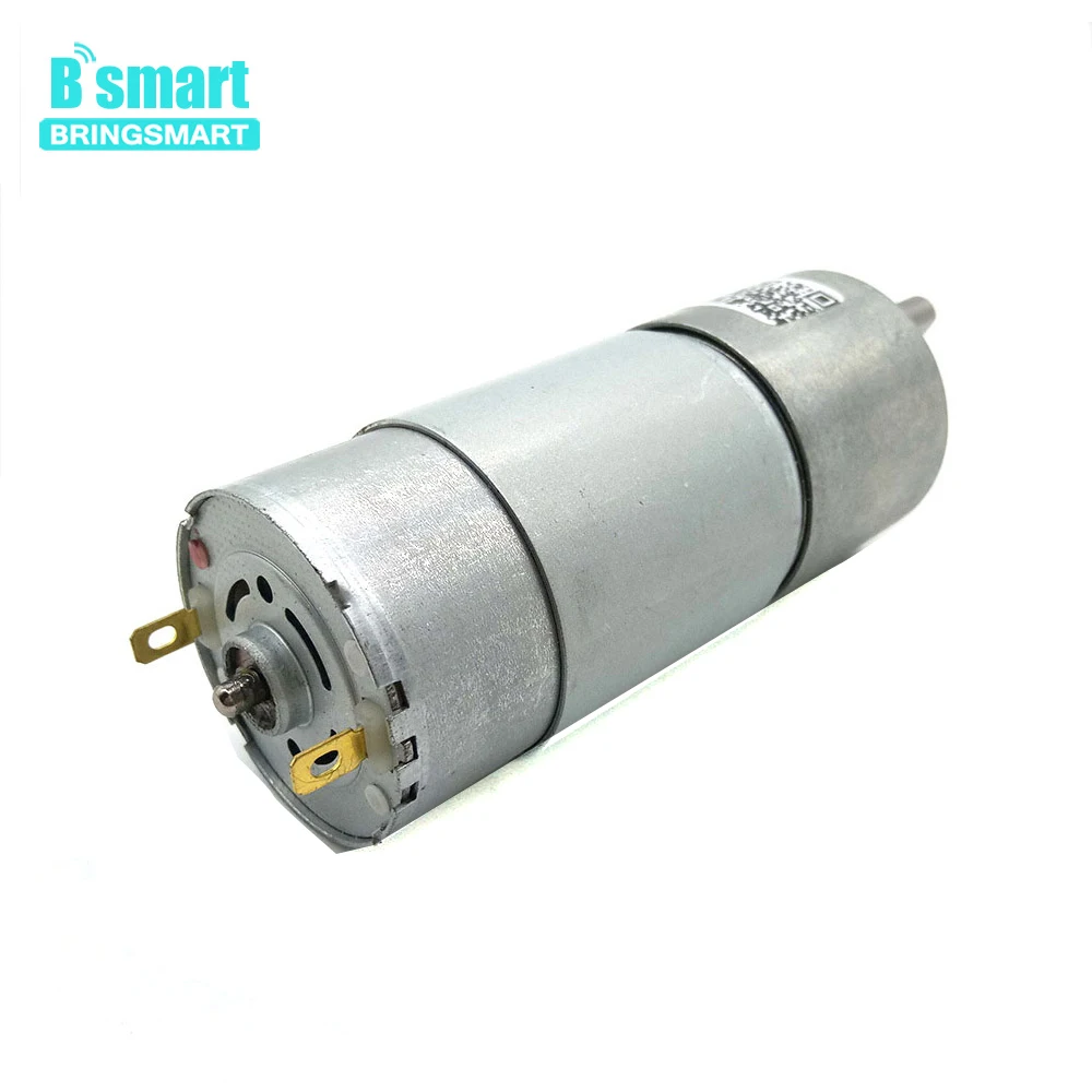 Bringsmart 37GB555 Шестерни мотор-редуктор 12v Мини Электрический мотор редуктора 24v все металлические Шестерни s Реверсивный мотор-редуктор с высоким крутящим моментом