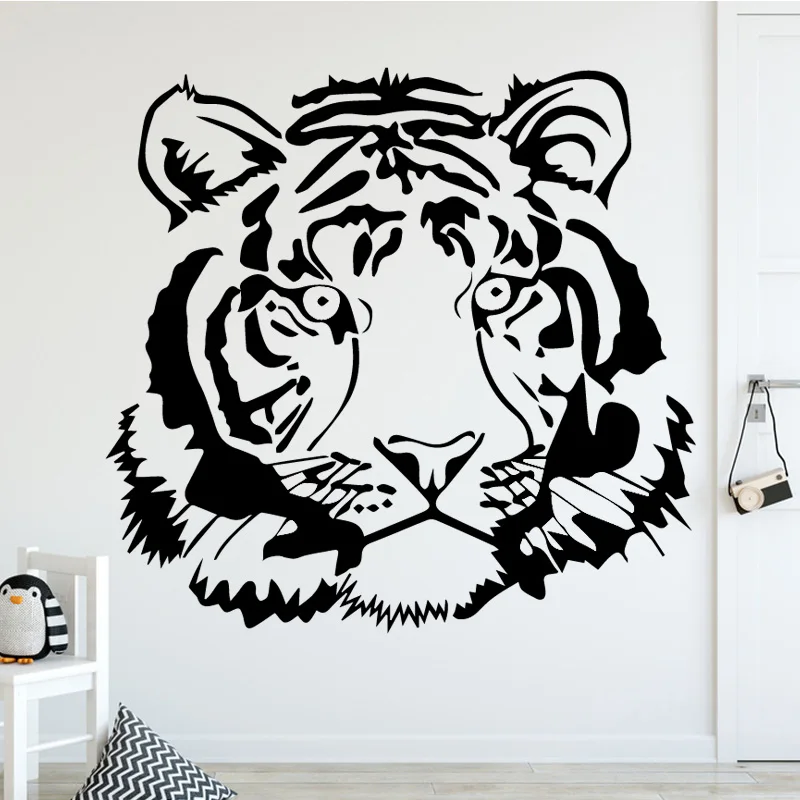 

Creative Fierce Tigers Wall Sticker for Home Decor Living Room Boys Accessories Decals Waterproof Vinyl Art Stickers Adesivos