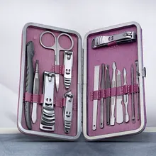 XYj 15 в 1 Набор инструментов для красоты из нержавеющей стали машинка для стрижки ногтей набор для дизайна ногтей набор инструментов маникюрный набор с триммером для бровей Пинцет