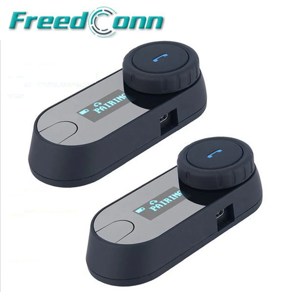 2ピース2017新しい更新されたバージョンbt bluetoothオートバイヘルメットインターホンインターホンヘッドセットヘルメットスピーカー付き液晶画面fmラジ