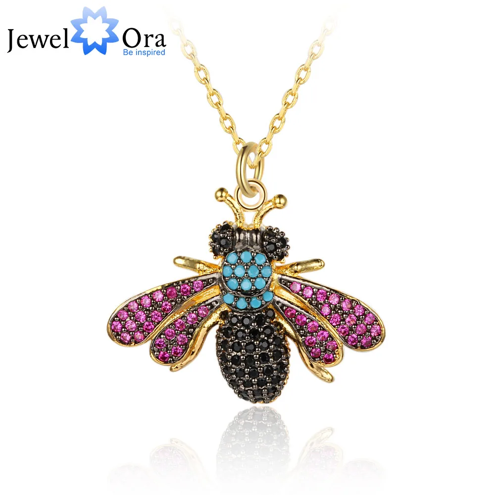 

Crystal Vintage Bee Insect Necklace&Pendants For Women Fashion Dress Coat Accessories Cute Jewelry Hot Sale(jewelora NE102783)