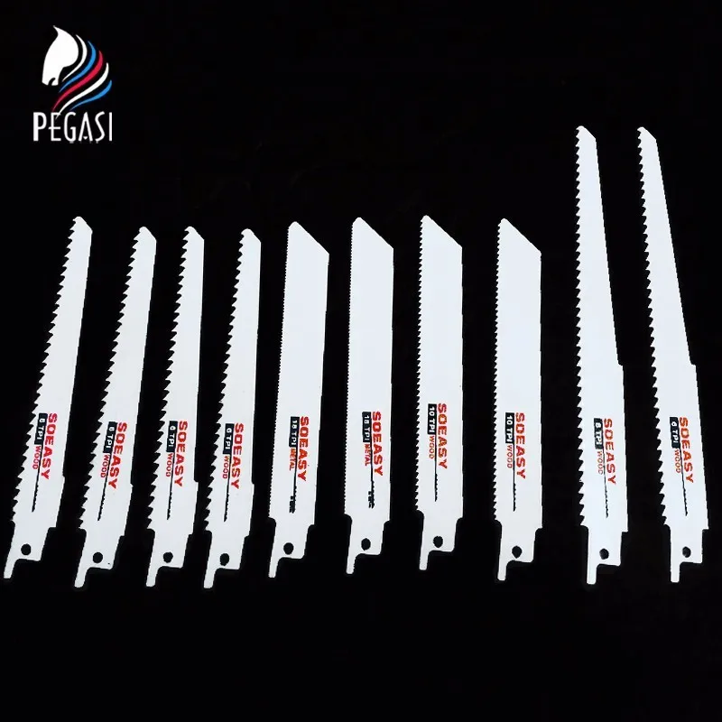 baratas PEGASI 10 pcs Conjunto de Carboneto de Lâminas de Serra de Madeira Cartão De Madeira De Corte De Metal Alternativo Acessórios para Ferramentas Eléctricas