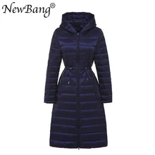 NewBang бренд осень зима длинный светильник утки вниз куртки для женщин с поясом талии пальто 5 цветов пояса для верхней одежды
