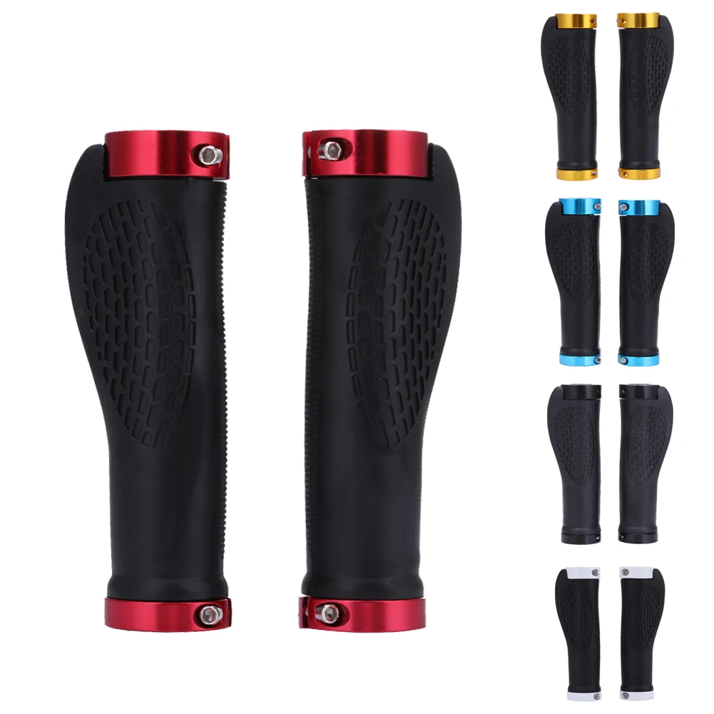 

MTB Bike Handlebar Grip Rubber Anti-Skid Ergonomic Mountain MTB Cycling Parts Bicycle Grips Black Gold Red SA-8