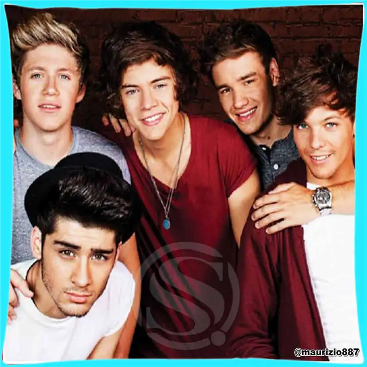 Новинка; Лидер продаж продукта индивидуальная квадратная Наволочка One direction подушка чехол на молнии SQ00614-H03 - Цвет: Многоцветный