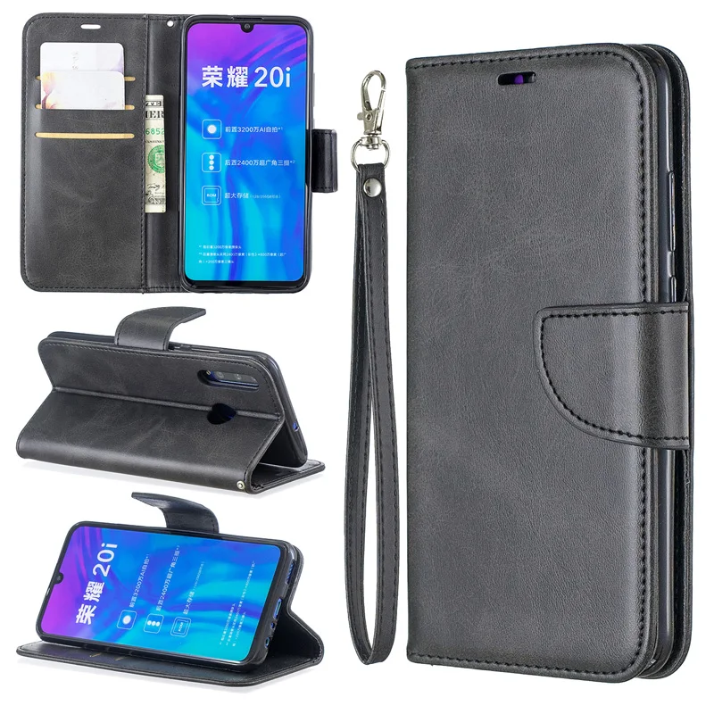 

2019 TPU Leather Case Wallet Cover on For Huawei P Smart Plus 2019 Honor 9 10 20 LITE 10I 20I Nova 3i 5i Vintage Flip Book Case
