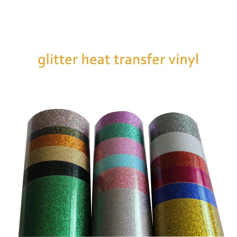 

1 sheet 25cmx50cm (10"x20") Glitter vinyl for heat transfer