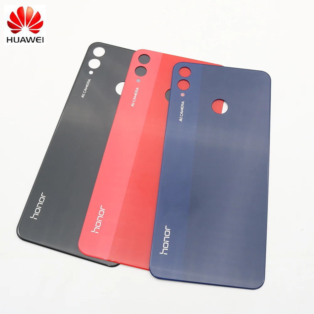 

Original Huwei Honor 8X Back Battery Cover Rear Glass Panel Door Housing Case for Honoe 8X Replacement Part + Adhesive Sticker