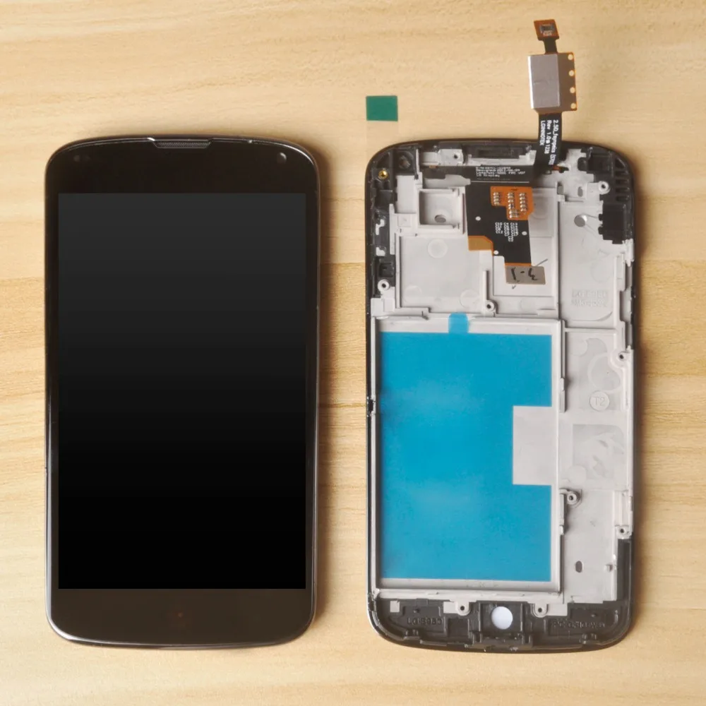 

Sinbeda 4.7" Black For LG Optimus Google Nexus 4 E960 LCD Display Touch Screen with Digitizer + Bezel Frame Assembly For LG E960