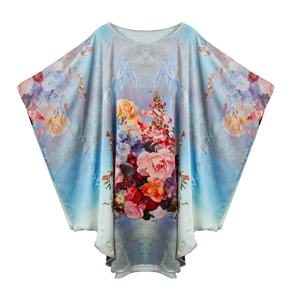 

100% Silk Satin Dress Natural Pure Silk Women Dress Summer New Desigual Plus Size Flower Printed Pattern House