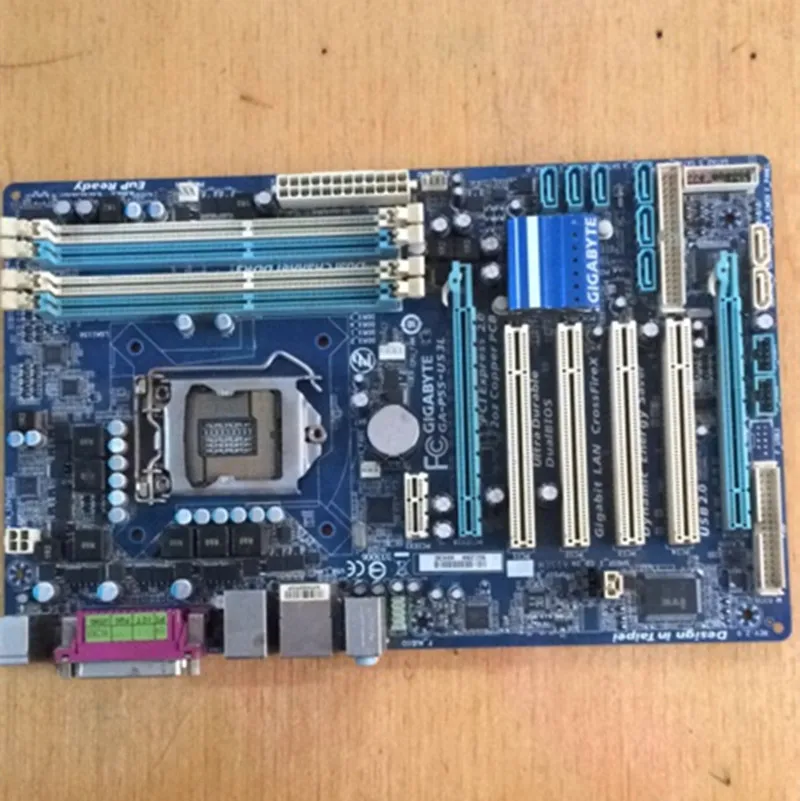 Оригинальная материнская плата для Gigabyte GA-P55-US3L P55-US3L DDR3 LGA1156 доски P55-US3L USB2.0 P55 рабочего Материнская плата