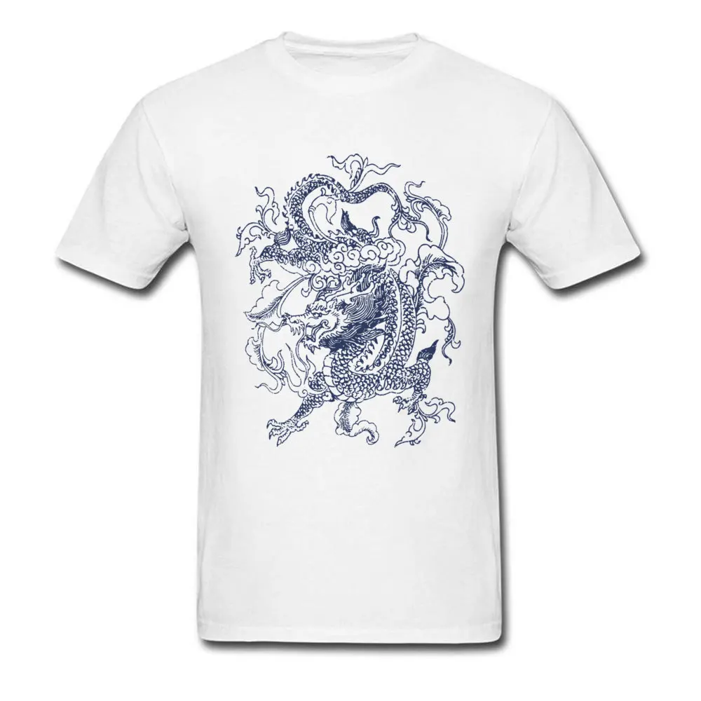Normal T Shirt Company Round Neck Vintage Rustic Dragon 100% Cotton Fabric Men Tees Funny Short Sleeve Tee Shirt Vintage Rustic Dragon white