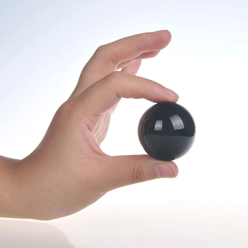 

New Arrivel Crystal Magic Ball Asian Natural Quartz Black Crystal Healing Quoted Ball with base Sphere Home decor birthday gift