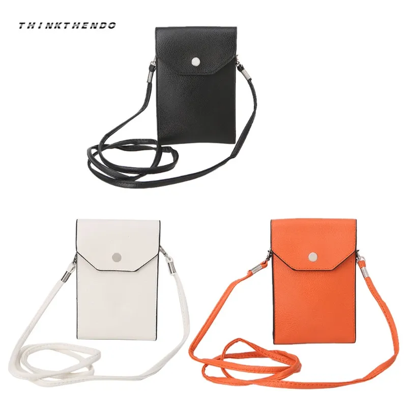 

THINKTHENDO Universal New Fashion Women Mini Mobile Phone Shoulder Bag Pouch Case Crossbody Bags Purse 3 Colors