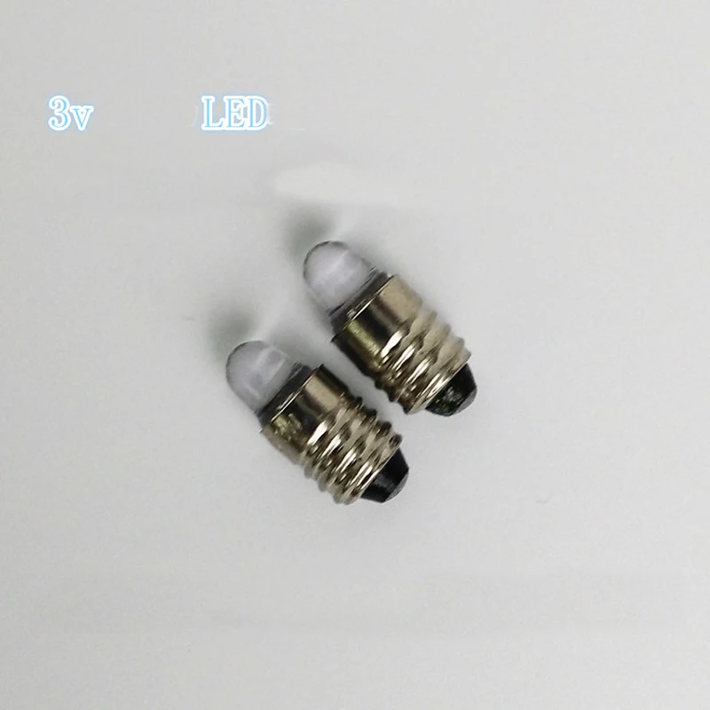 

E10 3V LED Small Light Bulb Pen Type Flashlight Lamp Bead for Doctor Miniature bulb 10pcs