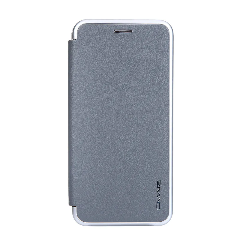 CMAI2 сплошной цвет ультра тонкий PU силиконовый чехол-кошелек для samsung s10Plus кожаный магнитный флип-Стенд защитный чехол для телефона - Цвет: Grey