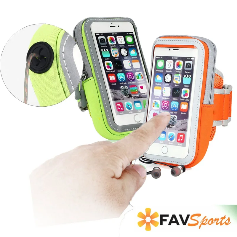 Touch Screen Running Armband Bag Universal Sports Phone Case For 5.5" Smartphone Hand Pouch waist bag | Спорт и развлечения
