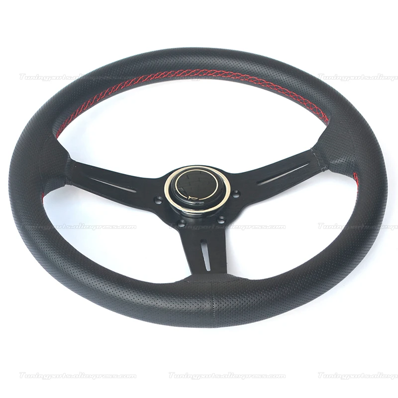 Маленький Автомобильный руль ND 350 мм/14 дюймов с красным стежком|car steering wheel|drift