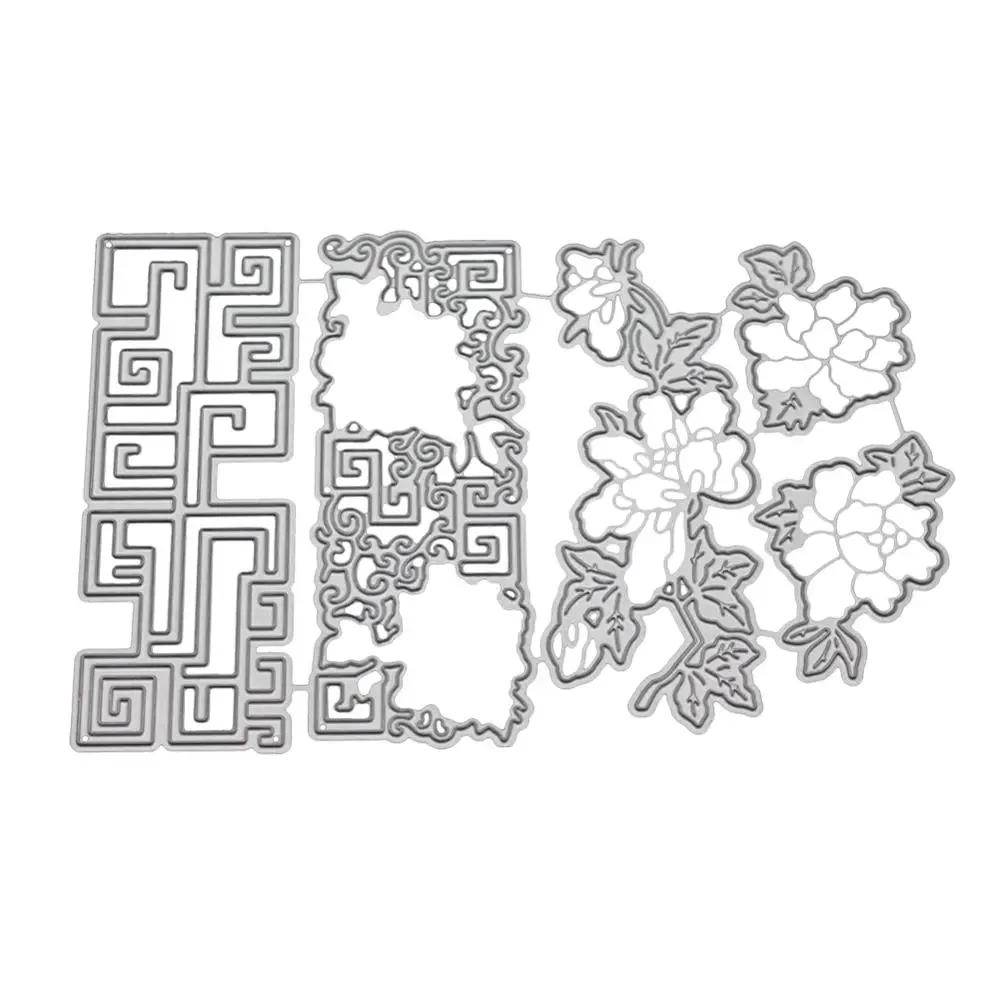 

Metal Cutting Dies Window Frames Scrapbooking For Card Making DIY Embossing Flower Element Stencils Stamps And Dies 2019 New