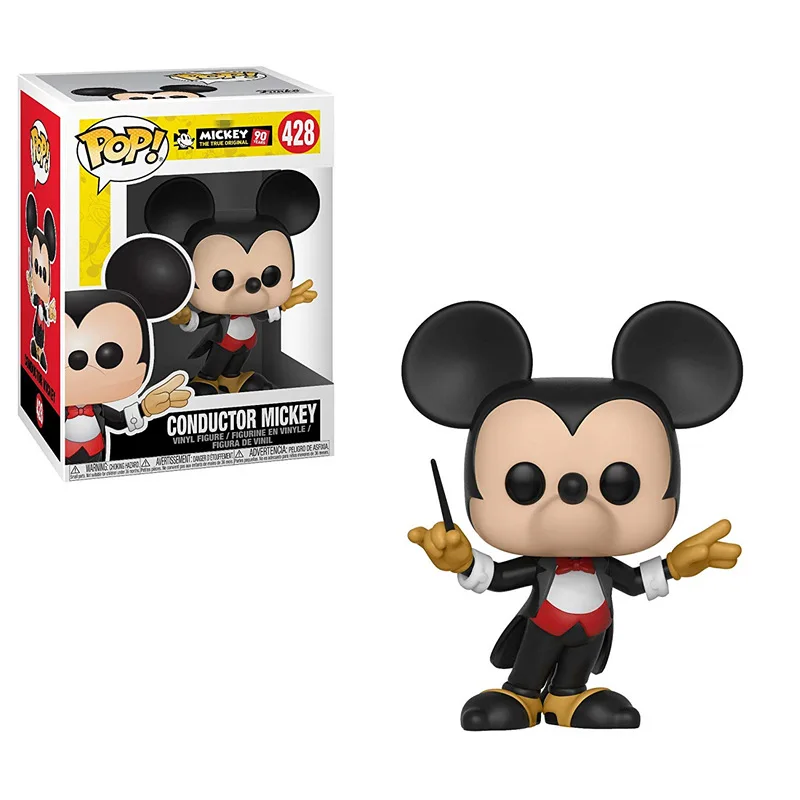 Официальный Funko pop Микки 90-дирижер Виниловая фигурка Коллекционная модель