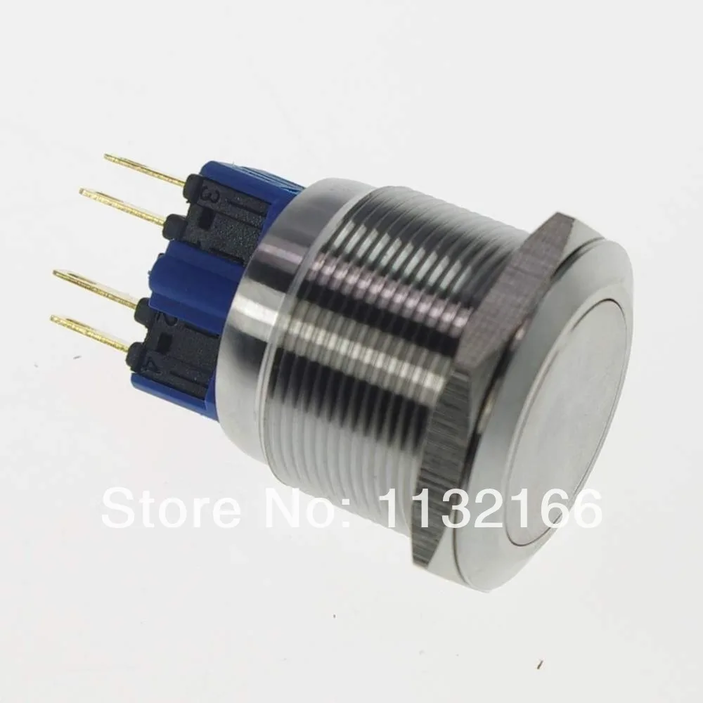 

25mm OD 1NO 1NC Momentary Push Button Switch 4 Pin TerminalsTerminals Waterproof