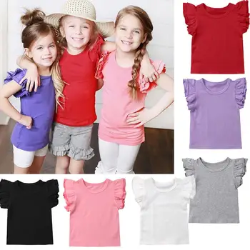 

Fashion Summer Newborn Baby Shirt Tops Casual Simple Kids Girls Soft Tops Kid Toddler Short Sleeve Shirts Clothing
