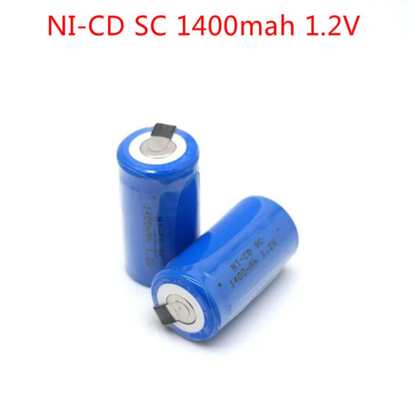 spesifikasi 2 pcs Vbatty Ni cd sel Ni cd baterai 2 pcs banyak biru warna Sub C Ni cd SC 1.2 V 1400 mAh Ni Cd Baterai Isi Ulang