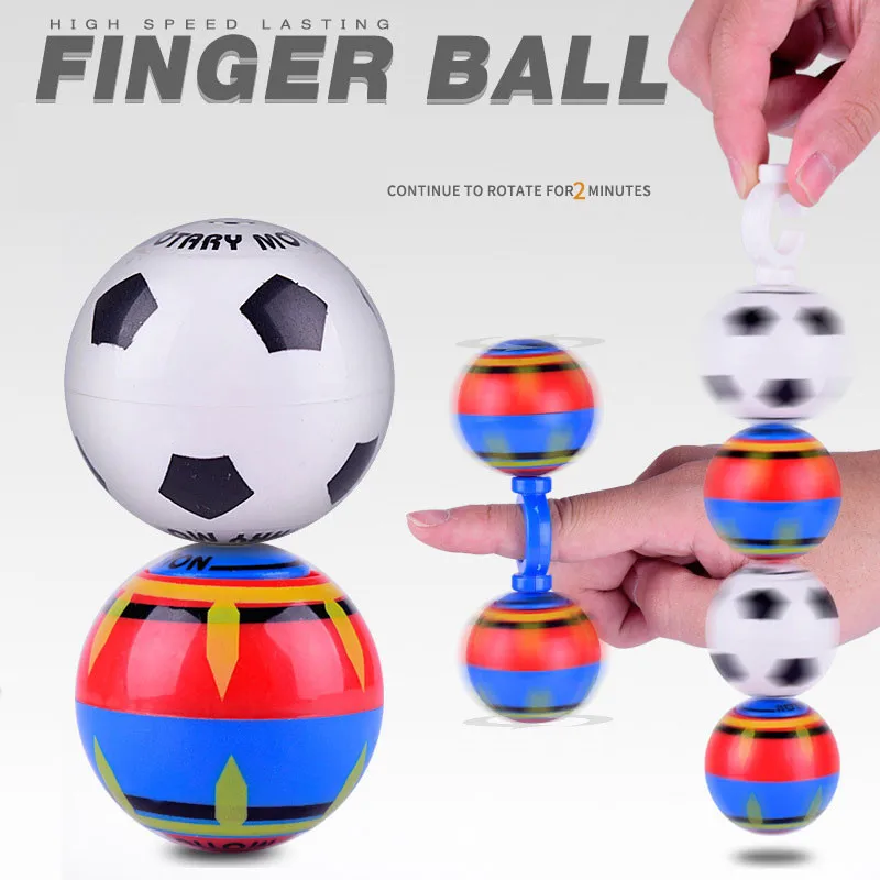 

2pcs De-stress Finger Football Adults Interactive Board Game Fingertip Rotate Soccer Toys for Children 4CM Round Spinning Ball