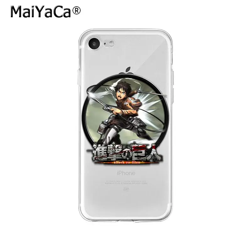 MaiYaCa атака на Титанов мягкий чехол для телефона из ТПУ для iPhone 6S 6plus 7plus 8 8Plus X Xs MAX 5 5S XR - Цвет: A16