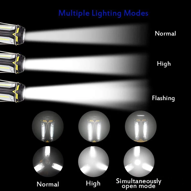 Многофункциональный светодиодный фонарь для кемпинга, 2200 мА/ч, перезаряжаемая батарея, лампа для палатки, складной Ультра яркий COB фонарь a с внешним аккумулятором