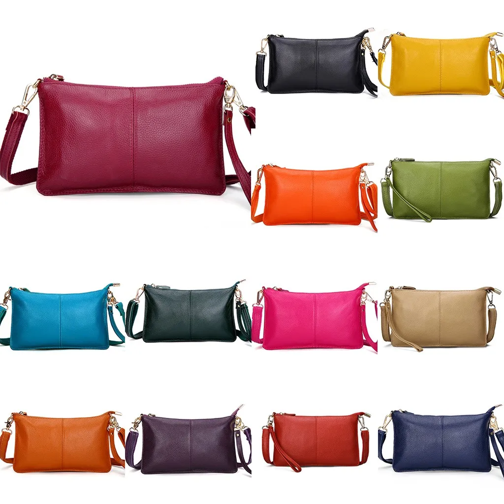 

Crossbody Bags Women Ladies Leather Solid Shoulder Handbag Tote Satchel Crossbody Leather messenger Bag dropship Apr24