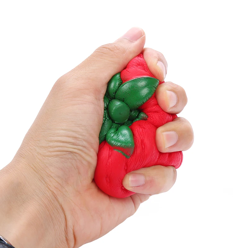 New Arrived 12CM Jumbo Strawberry squishy fruit Super Slow Rising kawaii Squeeze soft  Slow Rising Cream Scented antistress toys