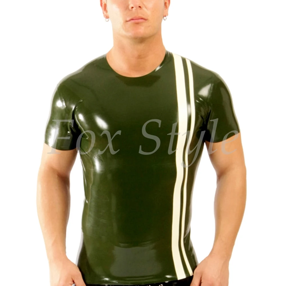 

Men's Fashion latex T-SHIRT