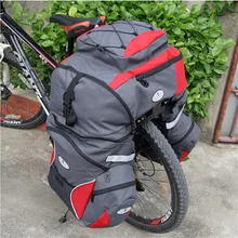 Mountain Bike Triple Bag Bicycle Seat Rear Saddle Bag Waterproof Rain Cover Travel Luggage Bag MTB