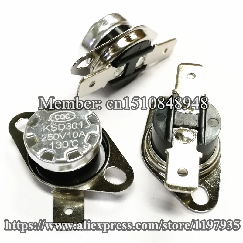 

KSD301 Thermostat temperature switch 130 degrees 250V 10A 130 degrees