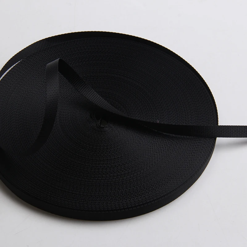 

black color 1 cm nylon webbing ribbon