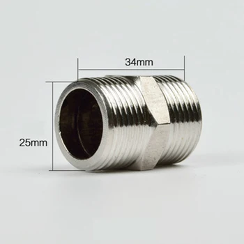 

DN20 3/4" BSPP Male Hex Nipple Pipe Fitting 201 Stainless Steel Length 32mm