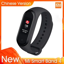 Новейший Xiaomi mi-браслет 4 Smart mi Band 4, фитнес-браслет с частотой сердечных сокращений 135 мА/ч, цветной экран, Bluetooth 5,0, 135 мА/ч