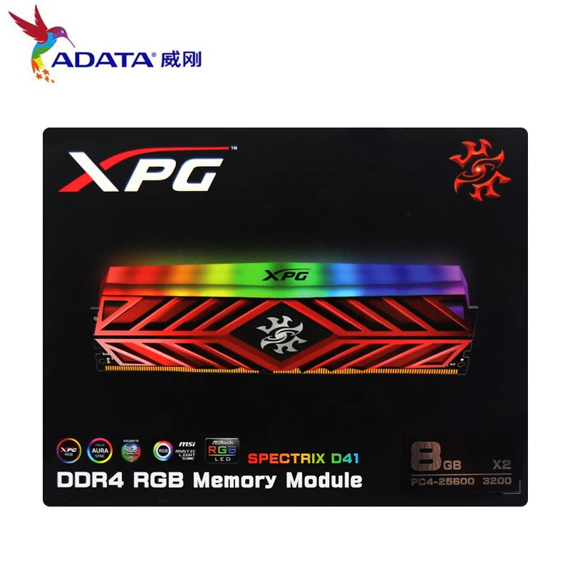 ADATA XPG D41 настольный компьютер Память ram Memoria модуль 8GB16GB 2X8GB DDR4 PC4 3200Mhz 3000MHZ 2666MHZ 2666MHZ DIMM 3000 3600 Mhz