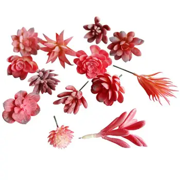 

12PCS Artificial Succulent Fashionable Assorted Types DIY Artificial Plant Faux Succulent For Clients Party Gifts