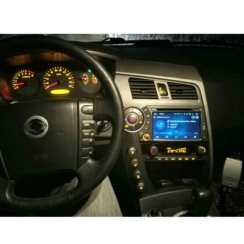  IPS Android9.0 2DIN Car DVD for Ssangyong Actyon Kyron SilverStrong DVD Video output to headrest ca