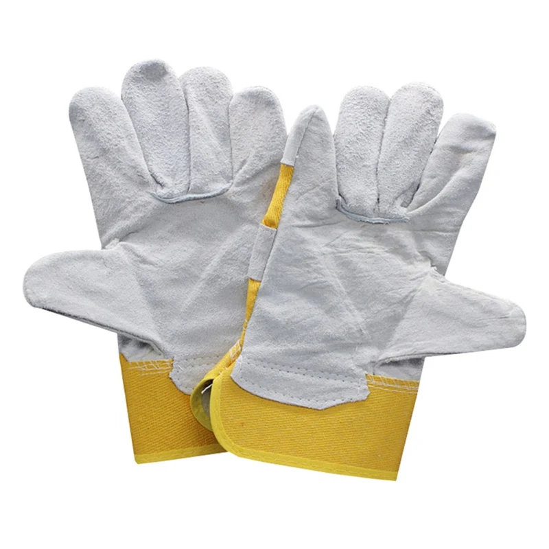 

Work Gloves Cowhide Leather Men Working Welding Gloves Safety Protective Garden Sports Wear-resisting Glove