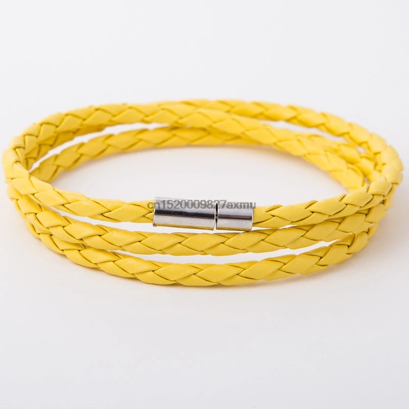 Yellow 200 шт. BlackRetro обёрточная бумага длинный кожаный браслет для женщин и мужские браслеты модные Sprot цепи звеньевой браслет с брелоком - Окраска металла: Yellow