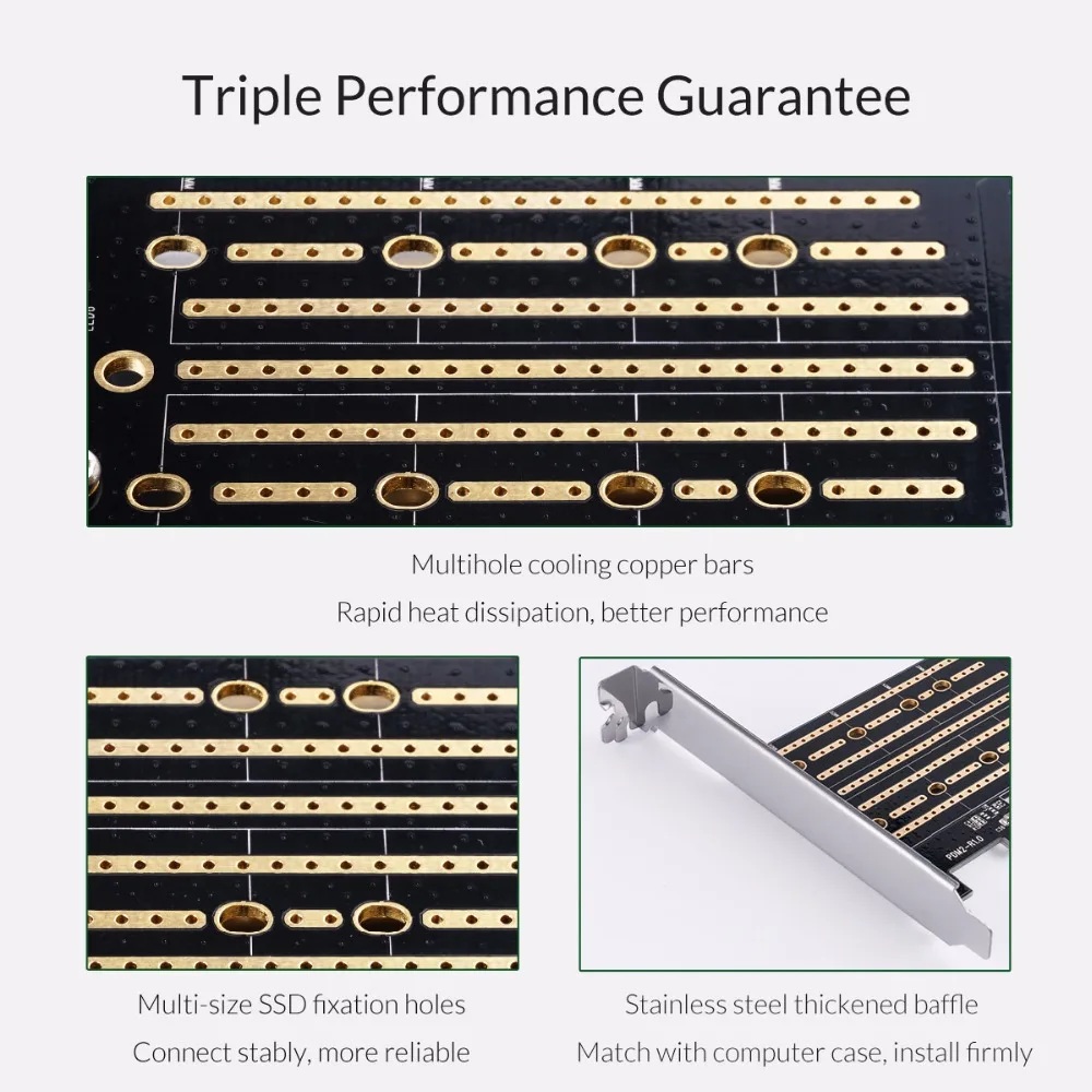 Плата расширения ORICO M.2 NVME PCI E 3 0 X4 два канала порта Поддержка протоколов и SATA 4 ТБ