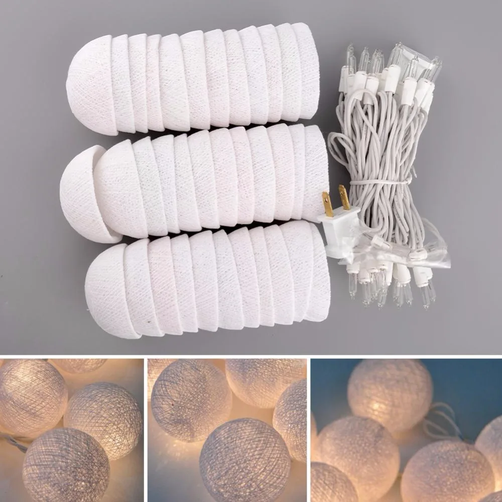 

Mabor 4.5M 35 LED Aladint White Cotton Ball String Ligh For Balcony Wedding Xmas Party