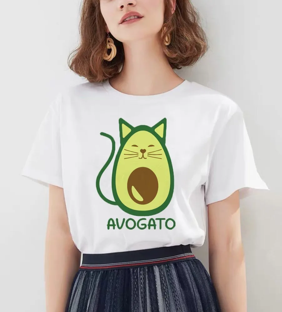 Футболка женская с принтом авокадо в стиле харадзюку 90 х|Футболки| |